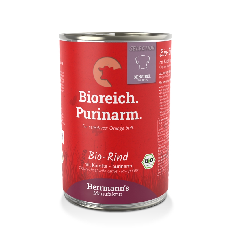 Herrmann's Selection Sensible Bio Rind mit Karotten - purinarm
